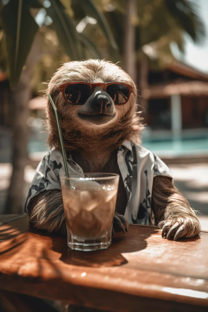 Cool Sloth Mascot